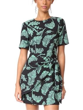 cinq a sept bia palm print dress